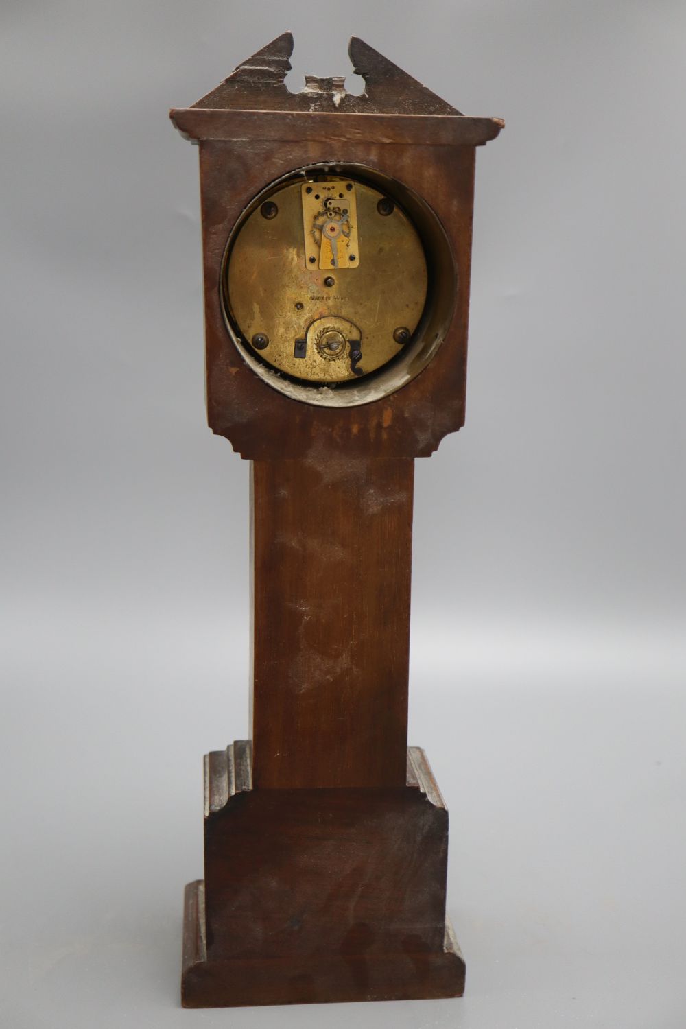 An inlaid mahogany miniature longcase clock, height 42cm